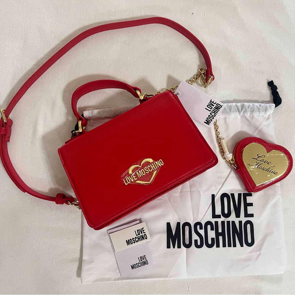 NWT Love Moschino Red Crossbody Bag
